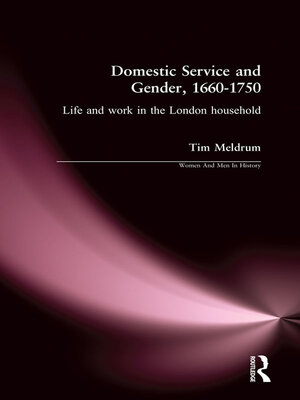 cover image of Domestic Service and Gender, 1660-1750